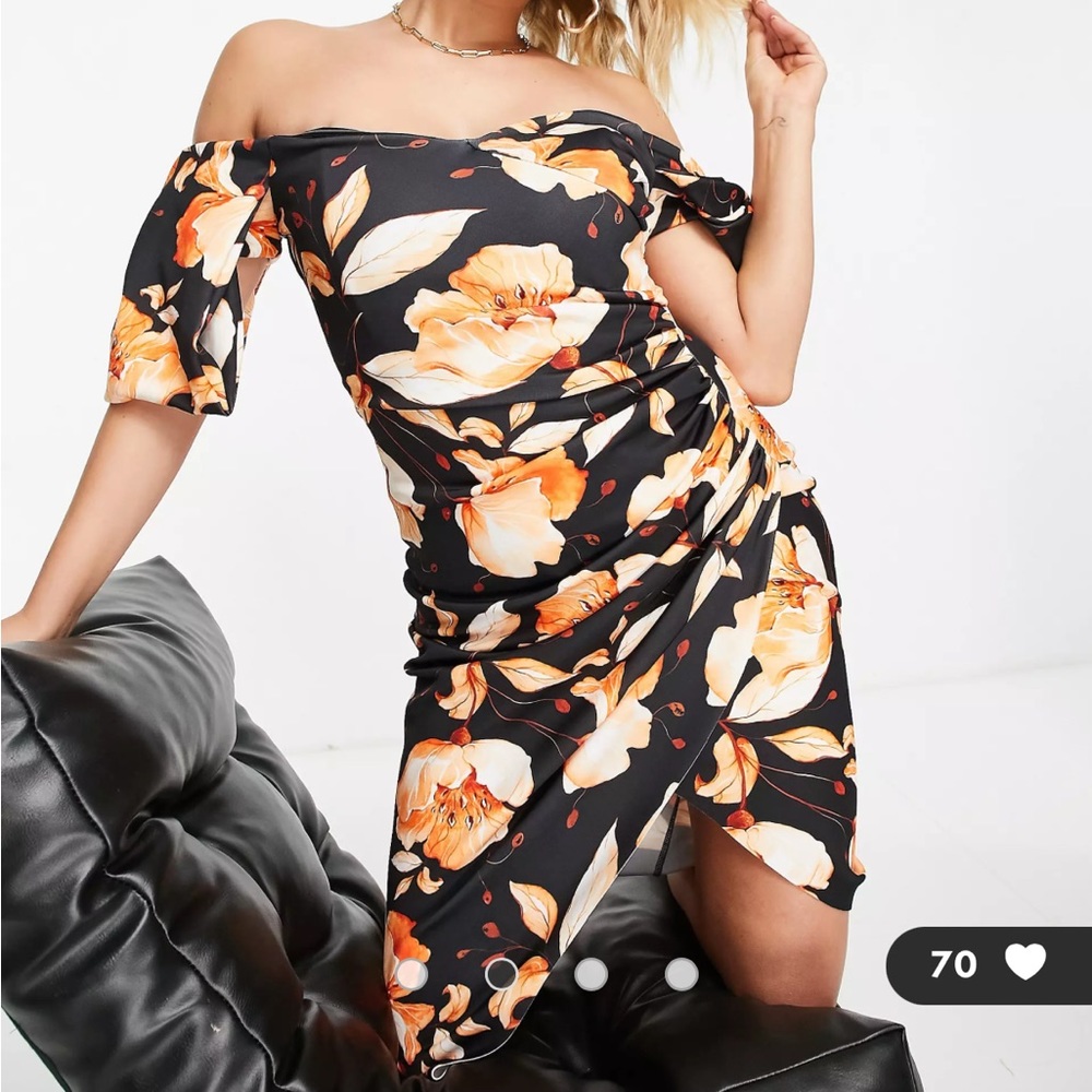 ASOS off the shoulder midi dress US 6